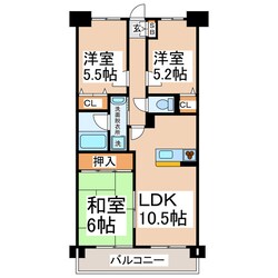 ライオンズマンション坪井川遊水公園の物件間取画像